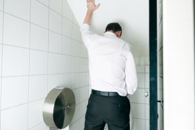 Man at a urinal